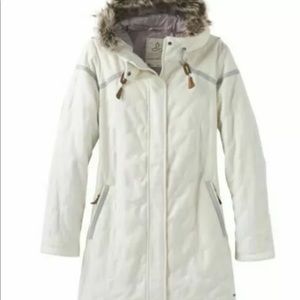 NWT Prana Womens Size XL  Calla Long Wool Quilted Coat Jacket